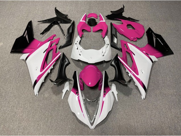 2013-2016 Glänzend Weiß & Pink Triumph Daytona 675 Motorrad Verkleidung