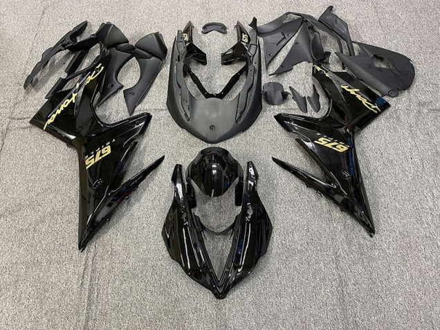 2013-2016 Schwarz Glänzend Mit Gold Triumph Daytona 675 Motorrad Verkleidung