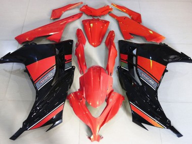 2013-2018 Candy Red & Schwarz Kawasaki Ninja 300 Motorrad Verkleidung