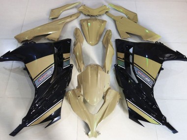 2013-2018 Desert Tan & Schwarz Kawasaki Ninja 300 Motorrad Verkleidung