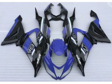 2013-2018 Glänzend Blau & Schwarz Kawasaki ZX6R Motorrad Verkleidung