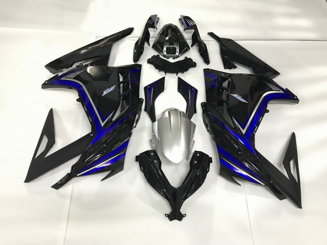 2013-2018 Glänzendes Schwarz & Blau Kawasaki Ninja 300 Motorrad Verkleidung 2013-2018 Glänzendes Schwarz & Blau Kawasaki Ninja 300 Motorrad Verkleidung