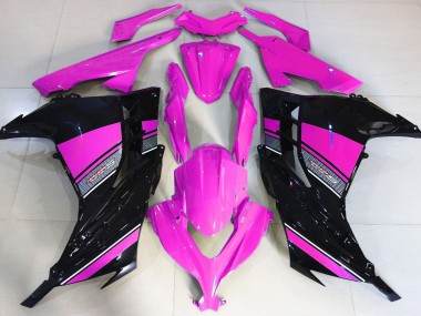 2013-2018 Hot Pink & Schwarz Kawasaki Ninja 300 Motorrad Verkleidung