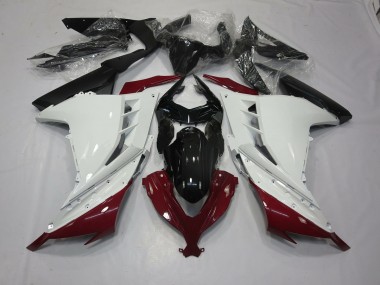2013-2018 Kastanienbraun & Weiß Kawasaki Ninja 300 Motorrad Verkleidung
