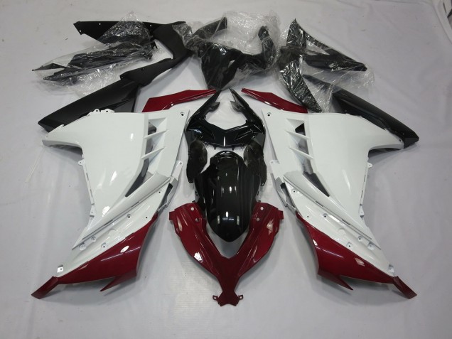 2013-2018 Kastanienbraun & Weiß Kawasaki Ninja 300 Motorrad Verkleidung