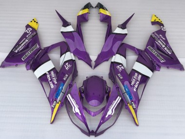 2013-2018 Lila Logostil Kawasaki ZX6R Motorrad Verkleidung