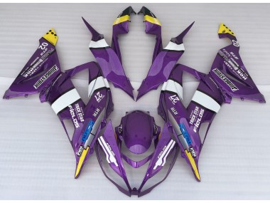 2013-2018 Lila Logostil Kawasaki ZX6R Motorrad Verkleidung