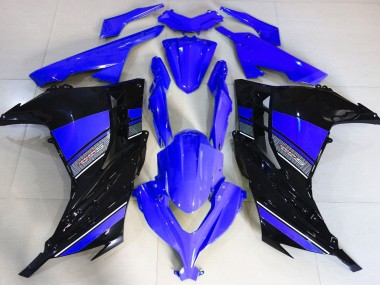 2013-2018 Mitternachtsblau & Schwarz Kawasaki Ninja 300 Motorrad Verkleidung