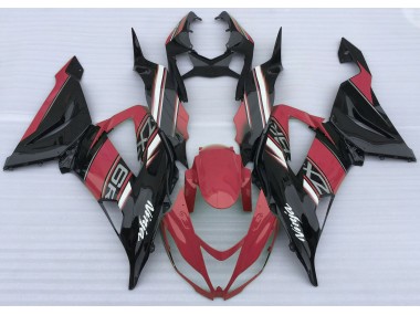 2013-2018 Rot Glänzend & Schwarz Kawasaki ZX6R Motorrad Verkleidung