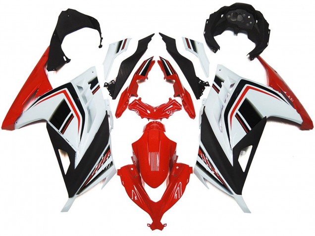 2013-2018 Rot Weiß & Schwarz Glänzend Kawasaki Ninja 300 Motorrad Verkleidung