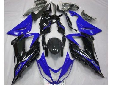 2013-2018 Schwarz & Blau Kawasaki ZX6R Motorrad Verkleidung