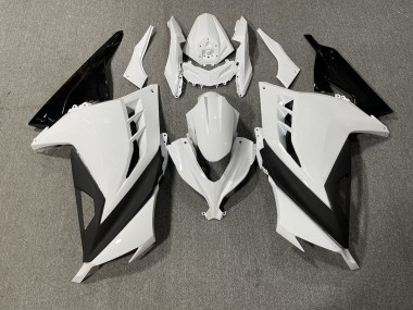 2013-2018 Weiß & Schwarz Glänzend Kawasaki Ninja 300 Motorrad Verkleidung