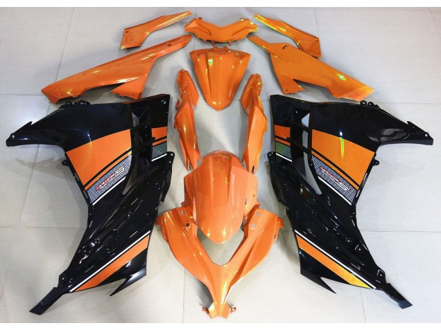 2013-2018 Sonnenaufgangsorange & Schwarz Kawasaki Ninja 300 Motorrad Verkleidung