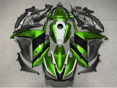 2015-2018 Grün Schwarz & Weiß Yamaha R3 Motorrad Verkleidung