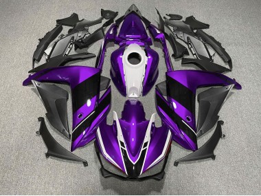 2015-2018 Lila-Schwarz-Weiß Yamaha R3 Motorrad Verkleidung