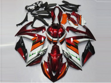 2015-2018 Orange & Kastanienbraun Yamaha R3 Motorrad Verkleidung