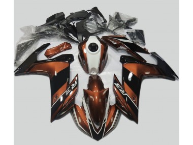 2015-2018 Orange & Schwarz Glänzend Yamaha R3 Motorrad Verkleidung