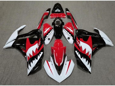 2015-2018 Weißer Hai & Rot Yamaha R3 Motorrad Verkleidung