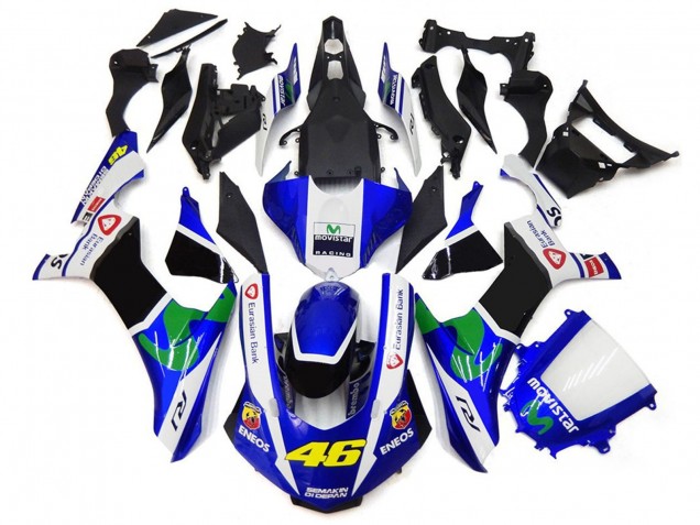 2015-2019 Blau & Weiß 46 Yamaha R1 Motorrad Verkleidung 2015-2019 Blau & Weiß 46 Yamaha R1 Motorrad Verkleidung
