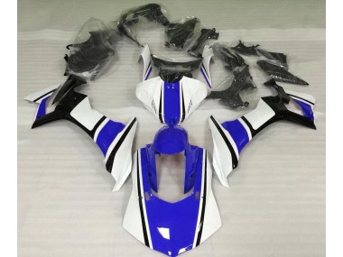 2015-2019 Glänzend Weiß Blau & Schwarz Yamaha R1 Motorrad Verkleidung