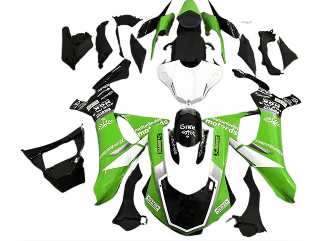 2015-2019 Glänzend Grün Logo-Stil Yamaha R1 Motorrad Verkleidung