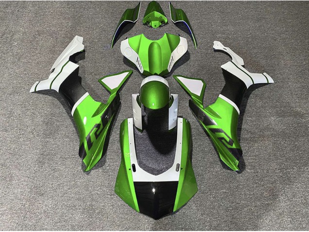 2015-2019 Grün & Kohlefaser Akzente Yamaha R1 Motorrad Verkleidung 2015-2019 Grün & Kohlefaser Akzente Yamaha R1 Motorrad Verkleidung