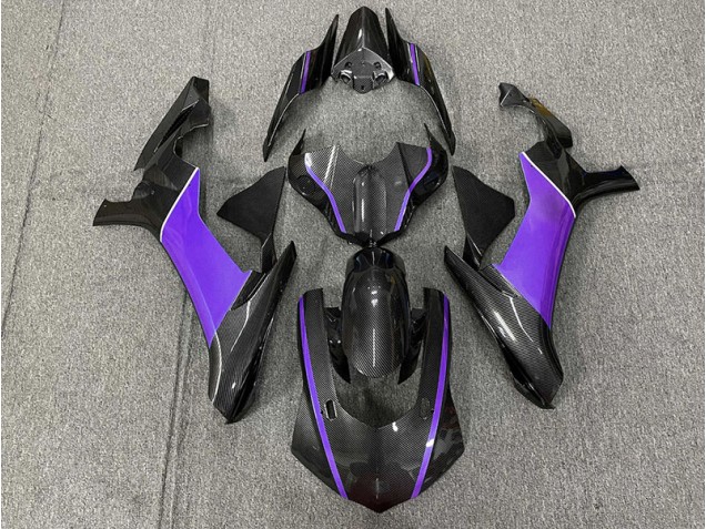 2015-2019 Kohlefaser & Lila Yamaha R1 Motorrad Verkleidung