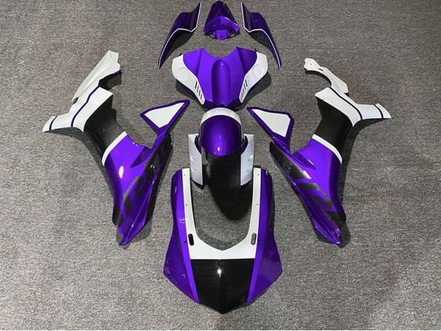 2015-2019 Lila & Kohlefaser Akzente Yamaha R1 Motorrad Verkleidung 2015-2019 Lila & Kohlefaser Akzente Yamaha R1 Motorrad Verkleidung