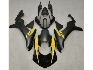 2015-2019 Matt Schwarz & Gelb Yamaha R1 Motorrad Verkleidung