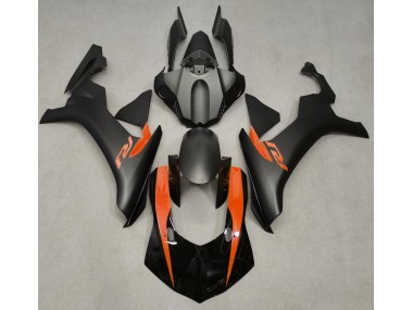 2015-2019 Matt Schwarz & Orange Yamaha R1 Motorrad Verkleidung