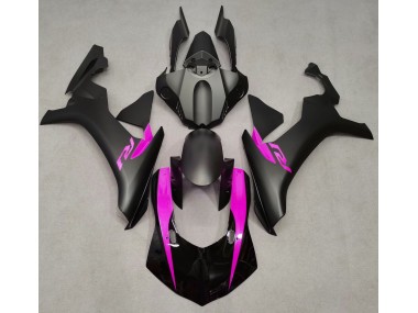 2015-2019 Matt Schwarz & Pink Yamaha R1 Motorrad Verkleidung
