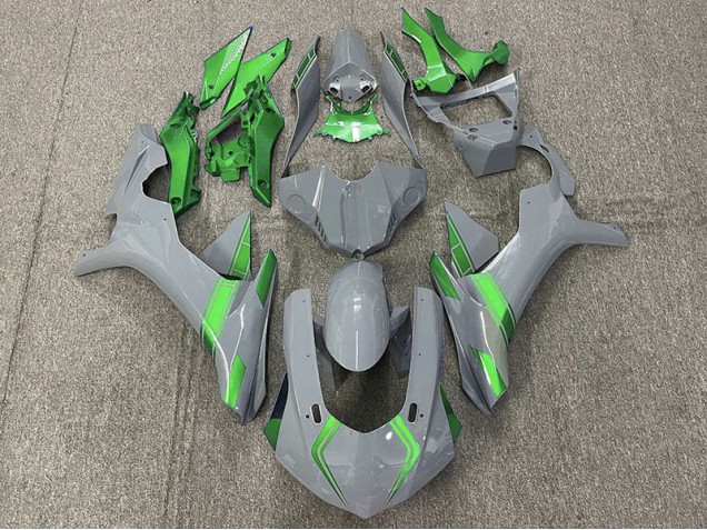 2015-2019 Nardo Grau & Grüne Akzente Yamaha R1 Motorrad Verkleidung 2015-2019 Nardo Grau & Grüne Akzente Yamaha R1 Motorrad Verkleidung