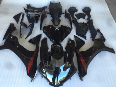 2015-2019 Schwarz Glänzend Mit Rotem Logo Yamaha R1 Motorrad Verkleidung
