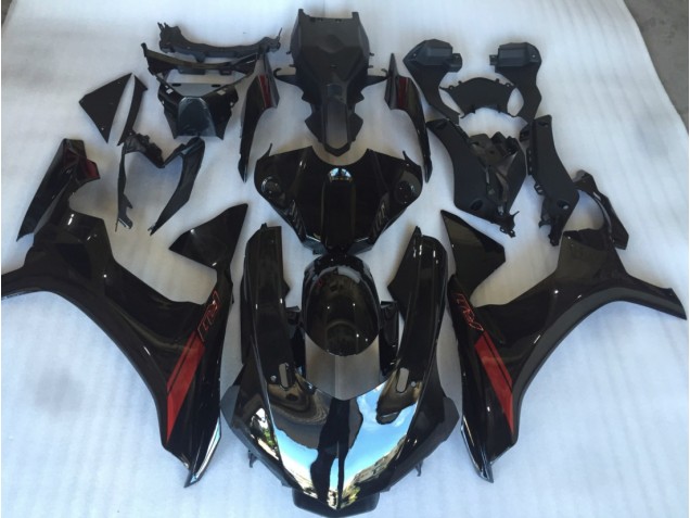 2015-2019 Schwarz Glänzend Mit Rotem Logo Yamaha R1 Motorrad Verkleidung 2015-2019 Schwarz Glänzend Mit Rotem Logo Yamaha R1 Motorrad Verkleidung