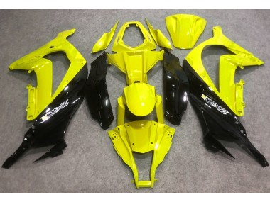2016-2019 Glänzendes Gelb & Schwarz Kawasaki ZX10R Motorrad Verkleidung