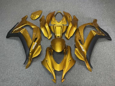 2016-2019 Gold Mit Ninja-Weiß Kawasaki ZX10R Motorrad Verkleidung