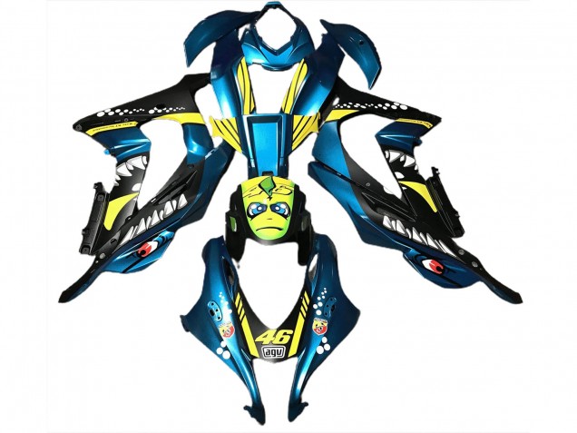 2016-2019 Hellblauer Hai Kawasaki ZX10R Motorrad Verkleidung