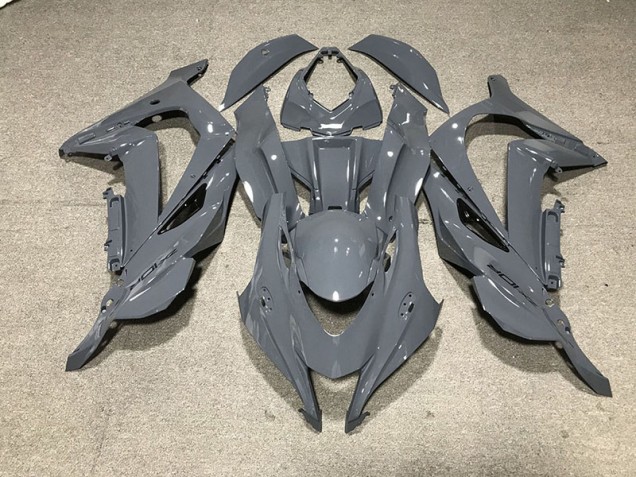 2016-2019 Nardo Grau Schwarzes Logo Kawasaki ZX10R Motorrad Verkleidung 2016-2019 Nardo Grau Schwarzes Logo Kawasaki ZX10R Motorrad Verkleidung
