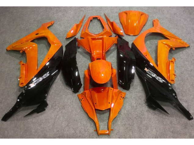2016-2019 Orange Glänzend & Schwarz Kawasaki ZX10R Motorrad Verkleidung