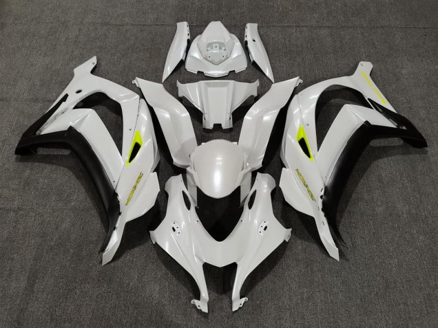 2016-2019 Perlweiß & Gelb Kawasaki ZX10R Motorrad Verkleidung 2016-2019 Perlweiß & Gelb Kawasaki ZX10R Motorrad Verkleidung