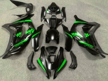 2016-2019 Satinschwarz & Grün Kawasaki ZX10R Motorrad Verkleidung