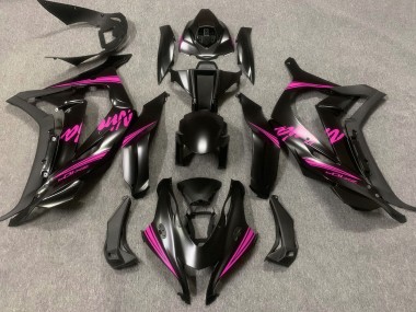2016-2019 Satinschwarz & Rosa Kawasaki ZX10R Motorrad Verkleidung
