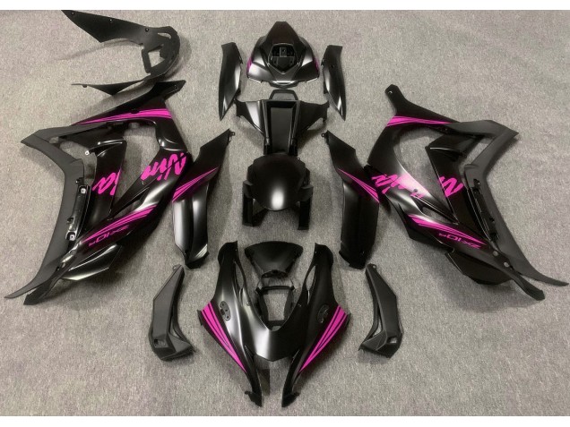 2016-2019 Satinschwarz & Rosa Kawasaki ZX10R Motorrad Verkleidung 2016-2019 Satinschwarz & Rosa Kawasaki ZX10R Motorrad Verkleidung
