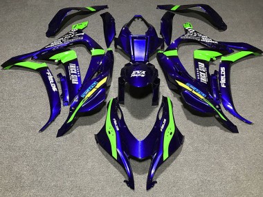 2016-2019 Tiefes Blau Trickstar Kawasaki ZX10R Motorrad Verkleidung