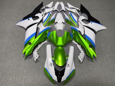 2017-2021 Glänzend Grün & Hellblau Yamaha R6 Motorrad Verkleidung