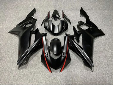 2017-2021 Matt Schwarze & Rot Akzente Yamaha R6 Motorrad Verkleidung