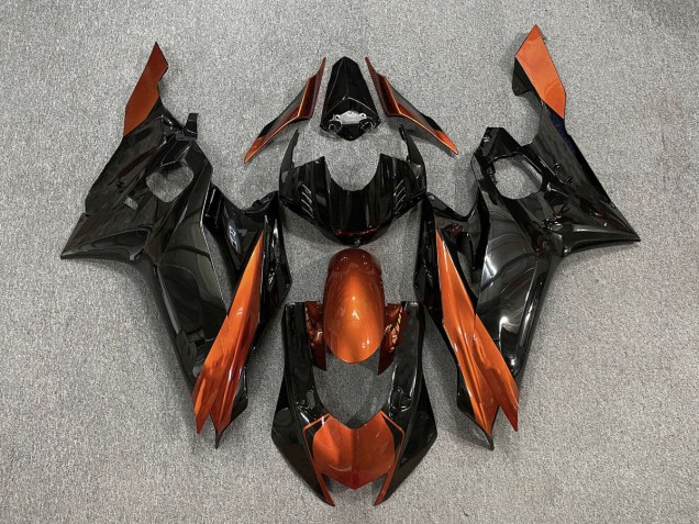 2017-2021 Schwarz Glänzend & Gebranntes Orange Yamaha R6 Motorrad Verkleidung 2017-2021 Schwarz Glänzend & Gebranntes Orange Yamaha R6 Motorrad Verkleidung