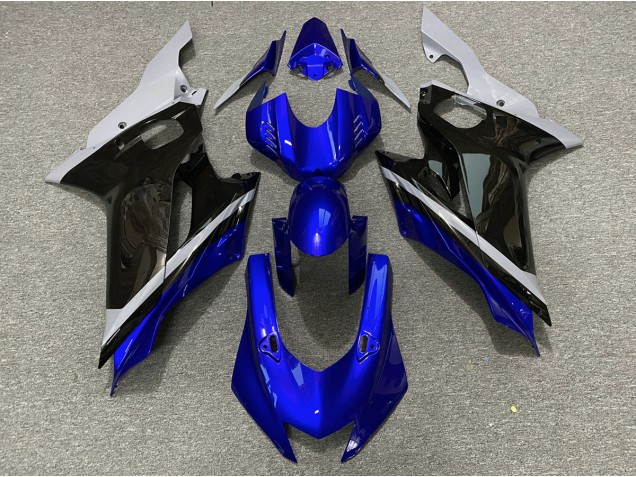 2017-2021 Zement Schwarz & Blau Yamaha R6 Motorrad Verkleidung