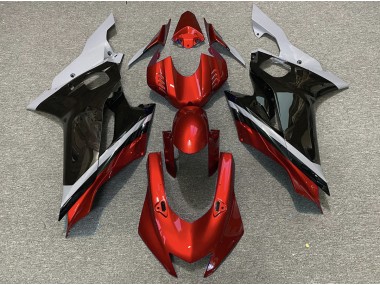 2017-2021 Zement Schwarz & Rot Yamaha R6 Motorrad Verkleidung