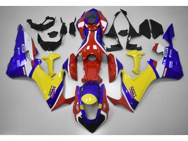 2017-2023 Rot Blau & Gelb HRC Honda CBR1000RR Motorrad Verkleidung